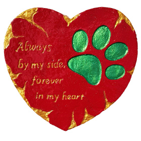 Dog Heart Plaque Red