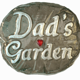 Dad's Garden Plaque Grey Concrete 