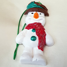 Christmas Tree Decoration Snowman2 Handmade & Hand-Painted