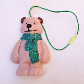 Christmas Tree Decoration Bear Handmade & Hand-Painted