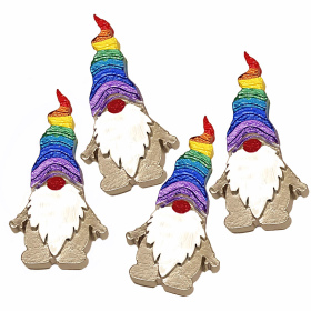Rainbow Hanging Gonks x4 Hand-Painted