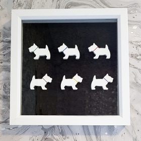 3D Dogs Box Framed Wall Art Picture V19