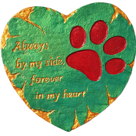Dog Heart Plaque Green